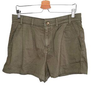 Free People Womens Bille Chino Olive Cotton Khaki Shorts Size 6